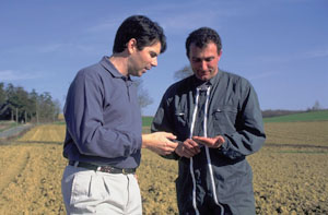 Consulting with farmers